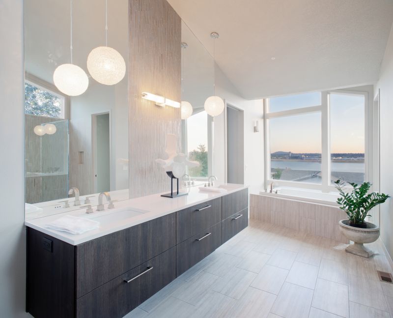Minimalist Design with Floating Vanities