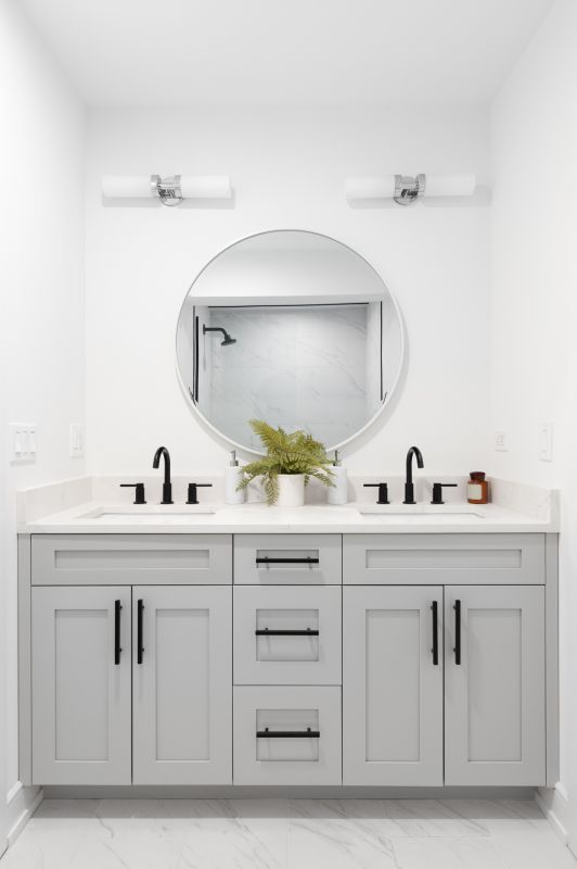 Floating Vanity with Under-Mount Sinks